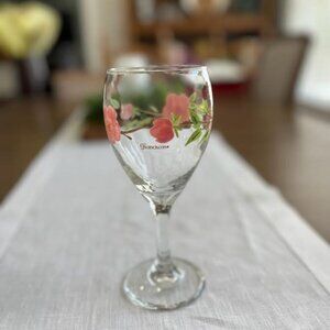 Franciscan Desert Rose 10 oz Goblet Glassware Wine Floral Highly Collectible